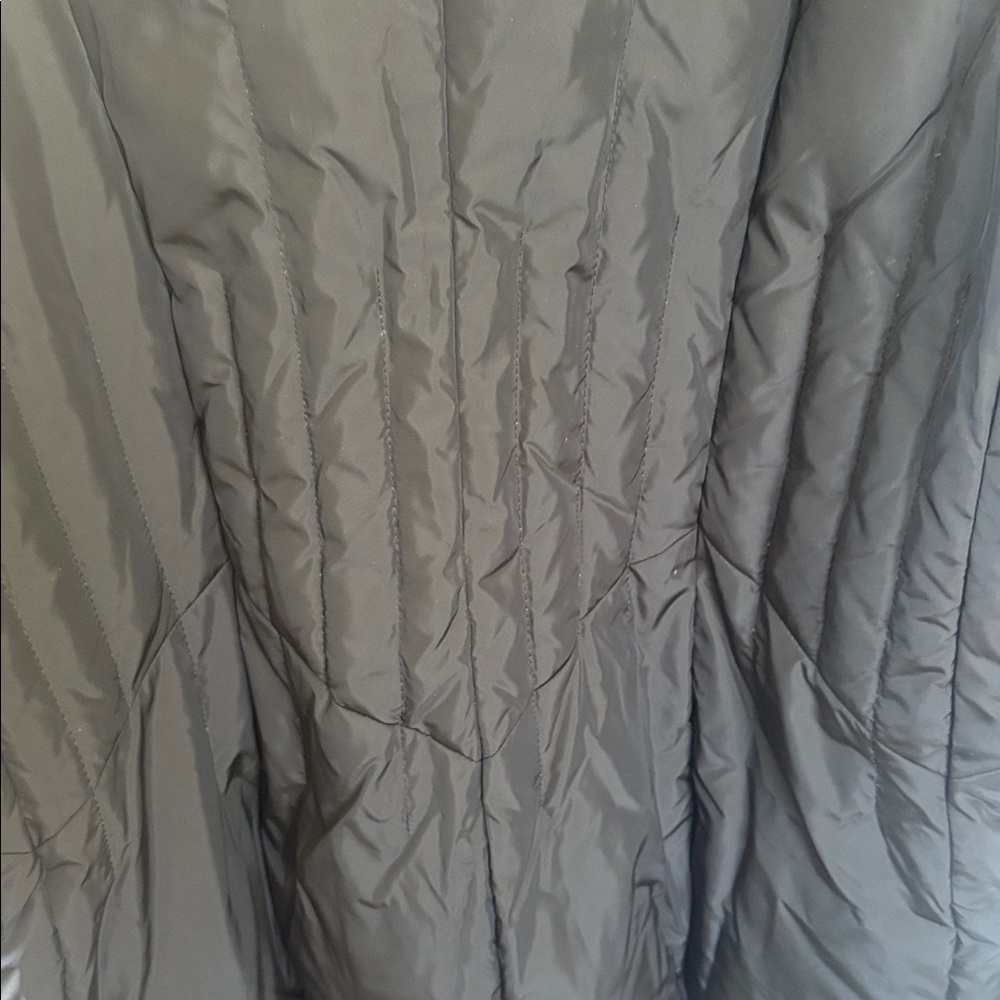 Larry Levine Flap Puffer Quilted Black Down Waterfowl Feather Jacket XL - Picture 8 of 11
